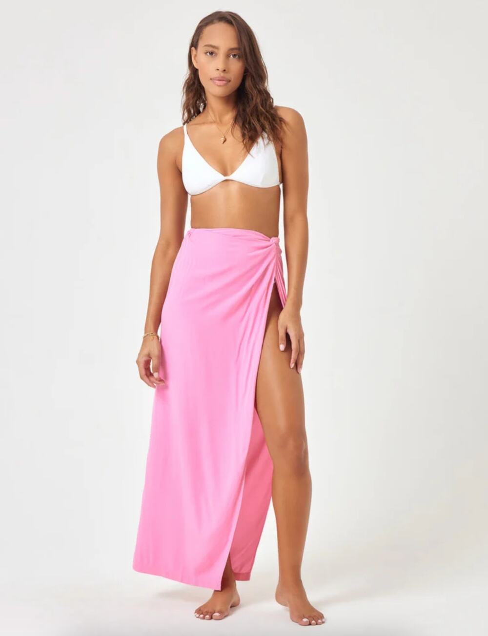 LSPACE mia cover-up in Guava Pink Large